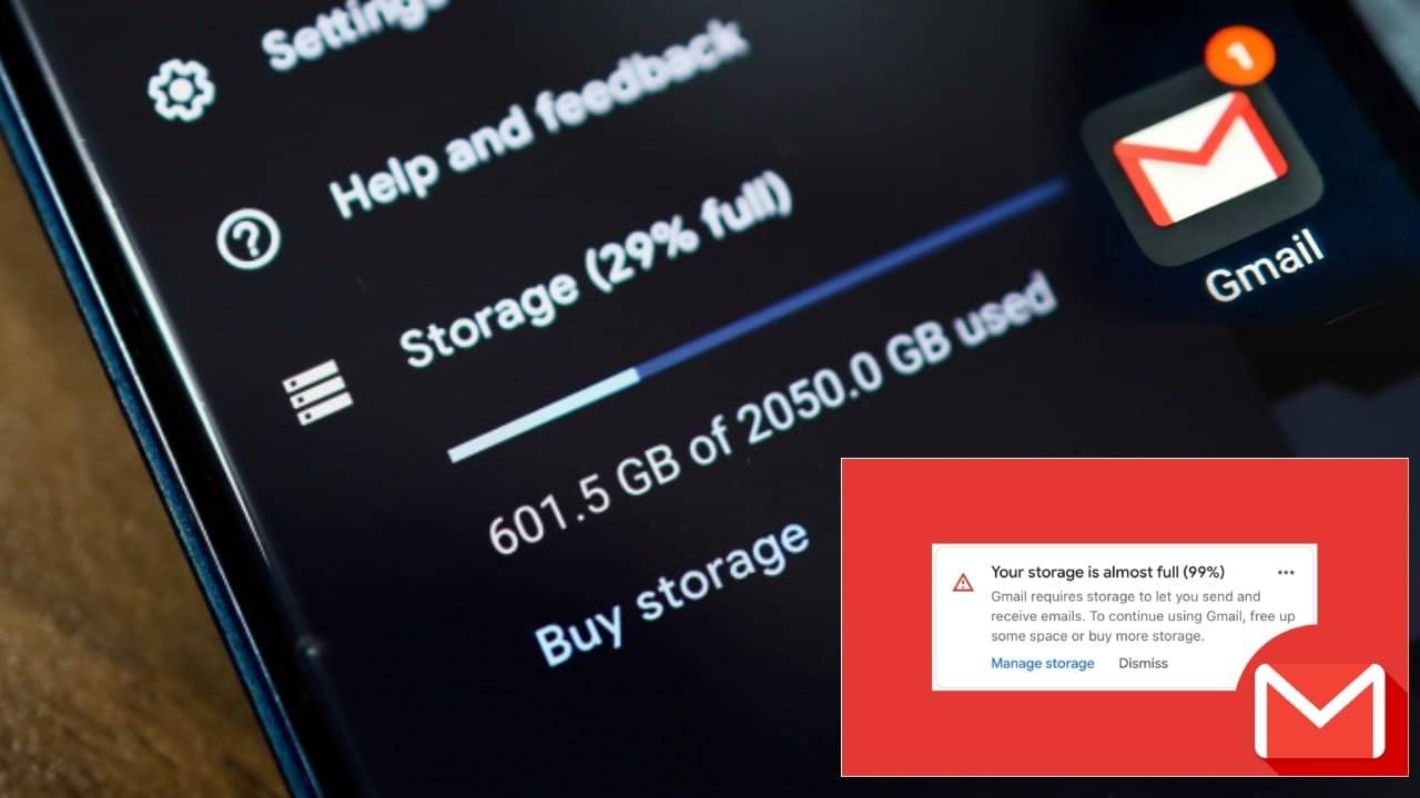 ইমেল আর ছবিতে Gmail স্টোরেজ টইটম্বুর, জায়গা খালি করার সহজ 6 কৌশল