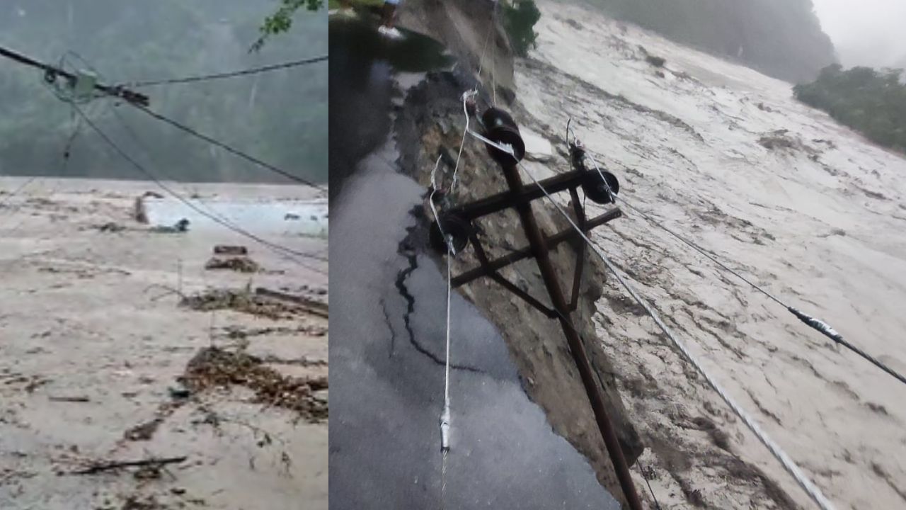 Sikkim Flood: তিস্তার জল ছাপিয়ে রাস্তায়, ভাঙল NH 10, সিকিমে আটকে পর্যটকরা