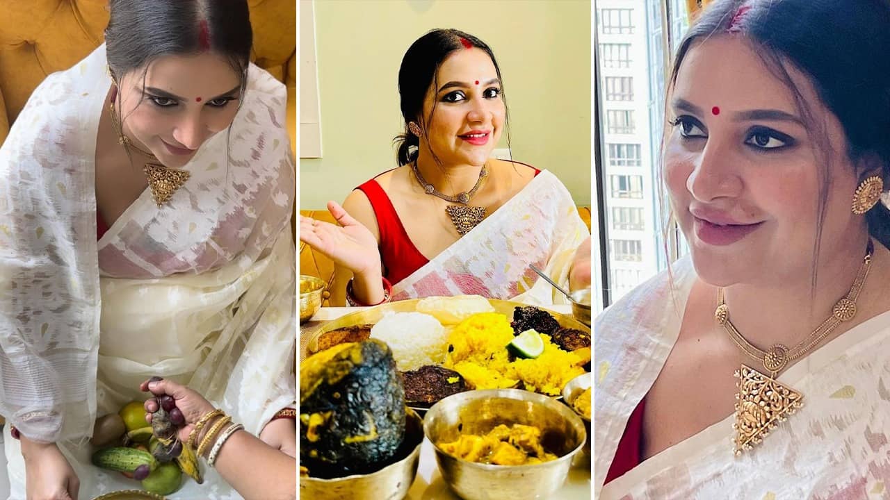 Subhashree Ganguly: মাতৃত্বের আভায় পরিপূর্ণ, সাদা জামদানি আর গয়নায় ঠিক যেন রাজরানি শুভশ্রী