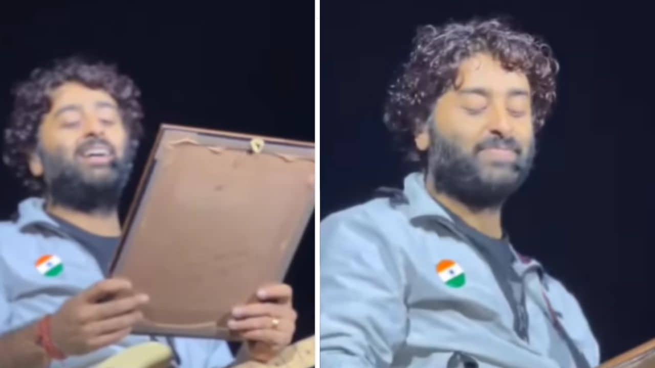 Arijit Singh: ভিজে গেল চোখ, কার ছবি হাতে নিয়ে মঞ্চে ফুঁপিয়ে উঠলেন অরিজিৎ?
