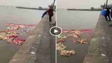 Viral Video: পুজোর বর্জ্য বস্তায় ভরে সমুদ্রে ফেলে পালাচ্ছে মানুষজন, ধিক্কার জানাল নেটিজেনরা