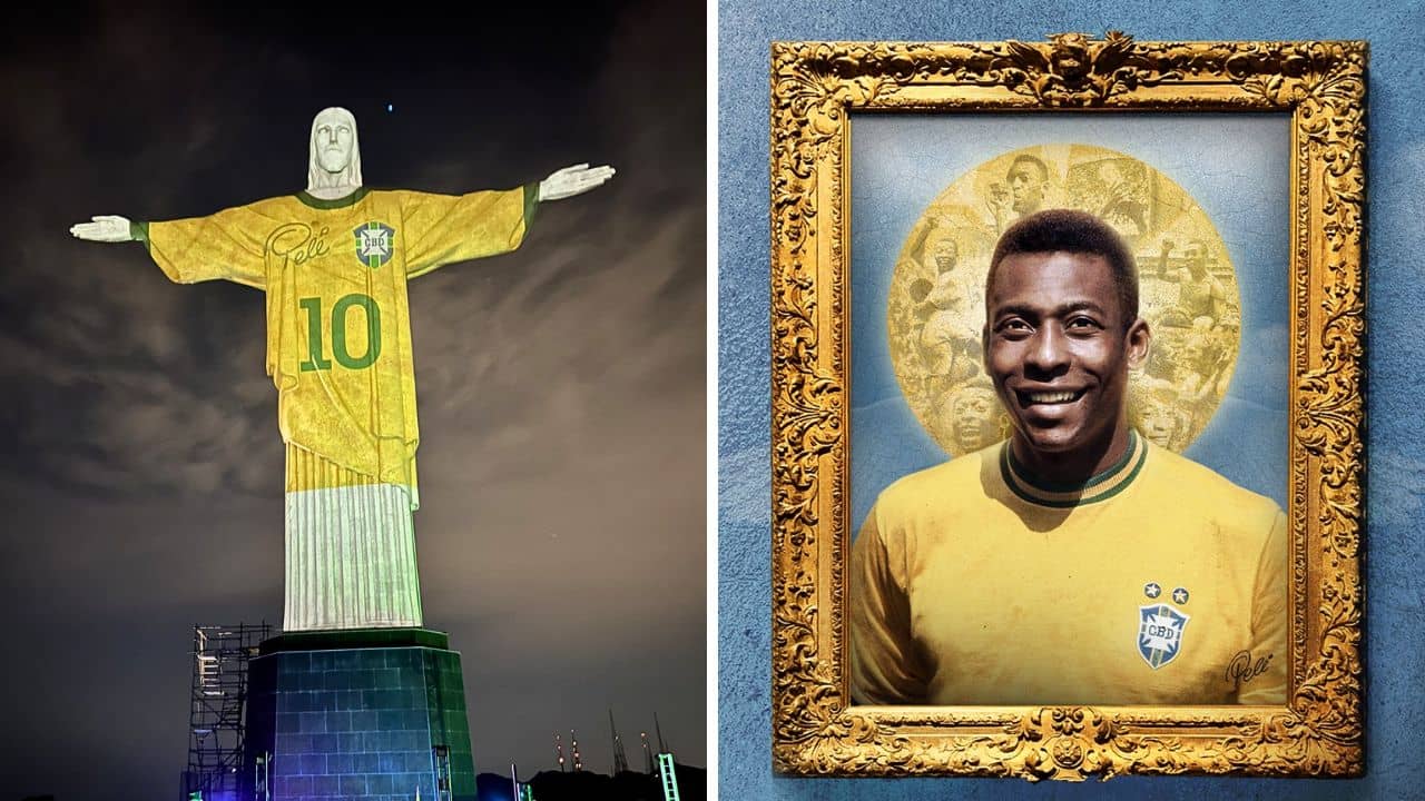 ফুটবল সম্রাট পেলের প্রথম মৃত্যুবার্ষিকী, ১০ নম্বর জার্সিতে সাজল ক্রাইস্ট দ্য রিডিমার