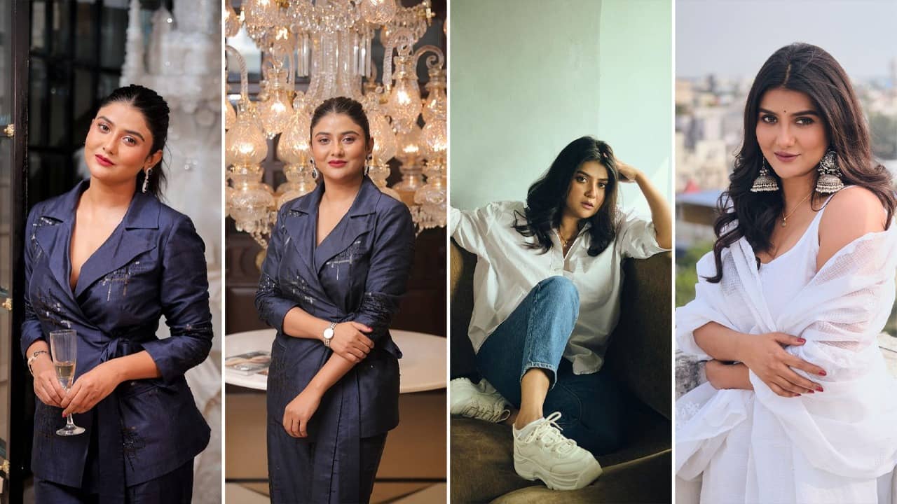 Parno Mittra: শীত এখনও অধরা, তবে ধূসর-সাদায় সেজে আদর্শ উইন্টার ফ্যাশন শুট পার্নোর