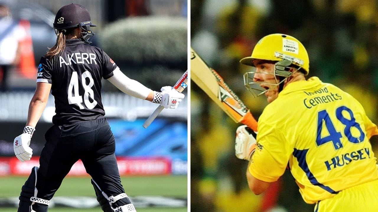 নিউজিল্যান্ড মহিলা ক্রিকেটার অ্যামিলিয়া কেরের জার্সি নম্বর ৪৮। তাঁর মিল রয়েছে প্রাক্তন অজি তারকা মাইকেল হাসির জার্সির সঙ্গে। কারণ, হাসিরও জার্সির সংখ্যা ৪৮।