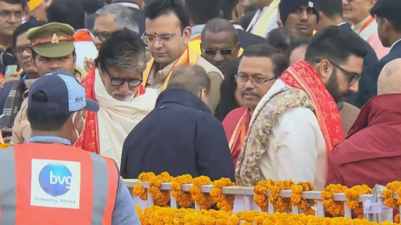 Abhishek-Aishwarya: অমিতাভের আগে অভিষেক, আর ঐশ্বর্য? অযোধ্যার রামমন্দিরে বচ্চন পরিবার