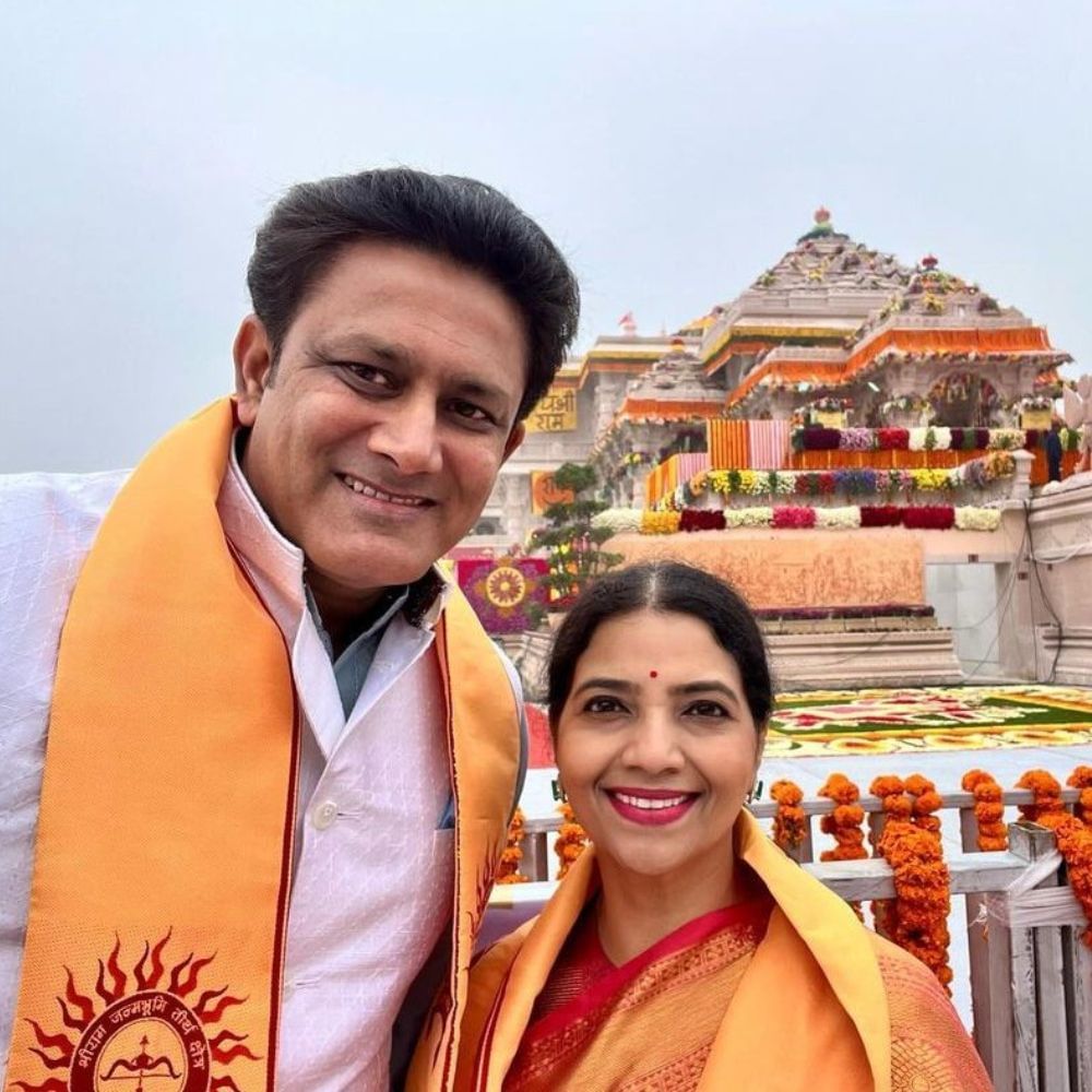 Anil Kumble attends ram mandir inauguration