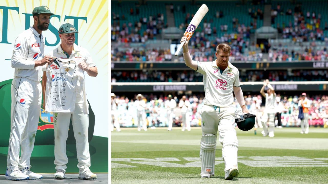 David Warner: বিদায়ী টেস্টে নায়ক ডেভিড ওয়ার্নার, জার্সি উপহার বাবর-মাসুদের