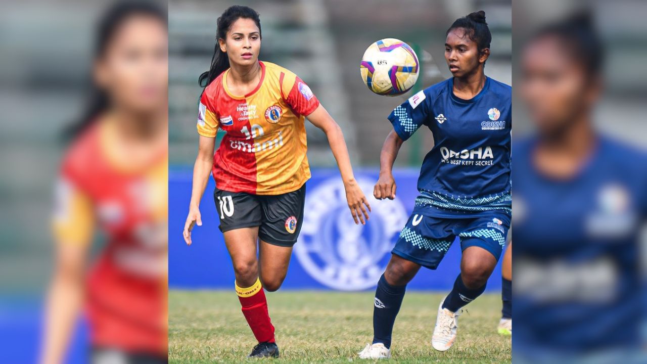 East Bengal Women's Team Share point with Odisha Sports, First Foreign Recruit Sanjida Akhter makes Debut 2