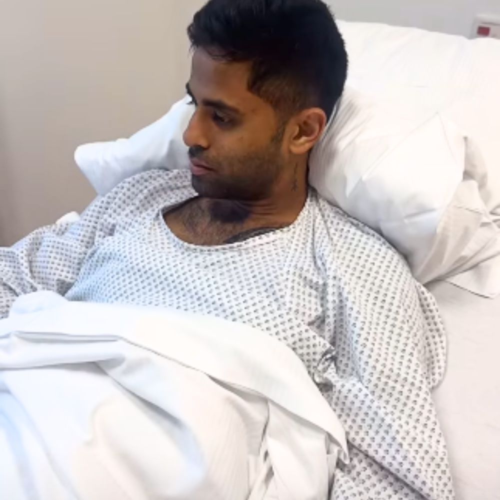 Indian star Suryakumar Yadav after surgery