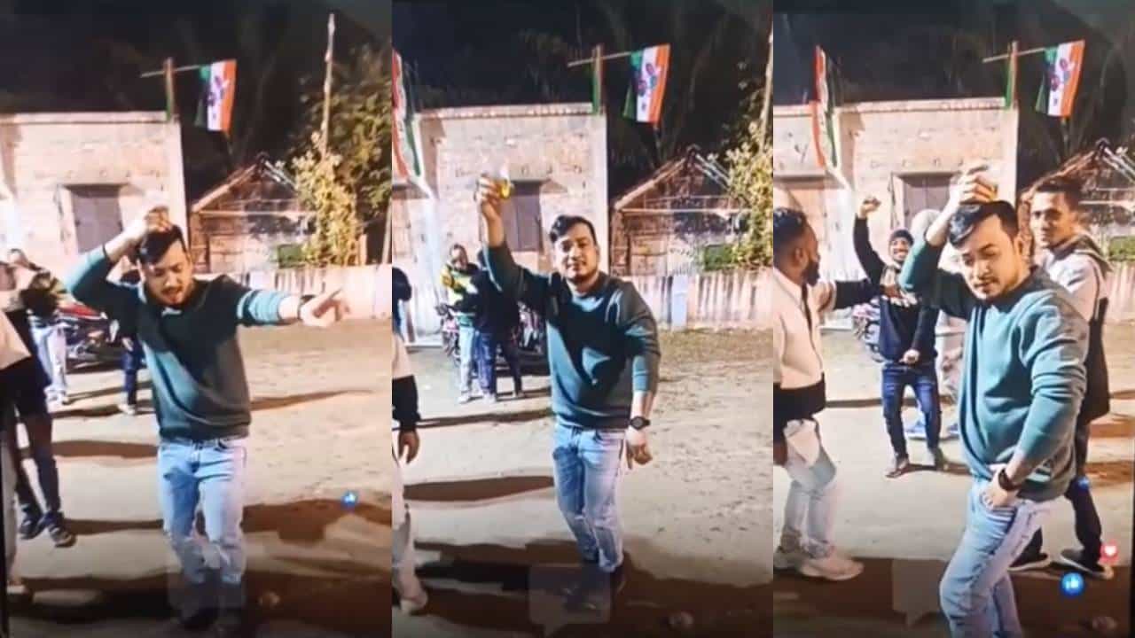 Jamal Kudu Song: ‘জামাল কুদু’ গানে মাথায় মদের গ্লাস নিয়ে বেদম নাচ TMC বুথ প্রেসিডেন্টের, ‘দলটাই তো মাতালদের’, কটাক্ষ বিজেপির Jamal Kudu Song: ‘জামাল কুদু’ গানে মাথায় মদের গ্লাস নিয়ে বেদম নাচ TMC বুথ প্রেসিডেন্টের, ‘দলটাই তো মাতালদের’, কটাক্ষ বিজেপির