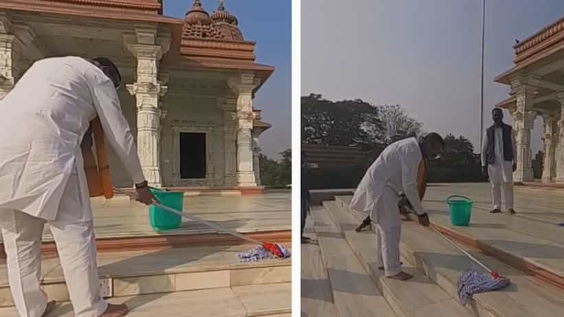 Dharmendra Pradhan: প্রধানমন্ত্রীর ডাকে সাড়া, জগন্নাথ মন্দিরের সিঁড়ি মুছলেন কেন্দ্রীয় মন্ত্রী