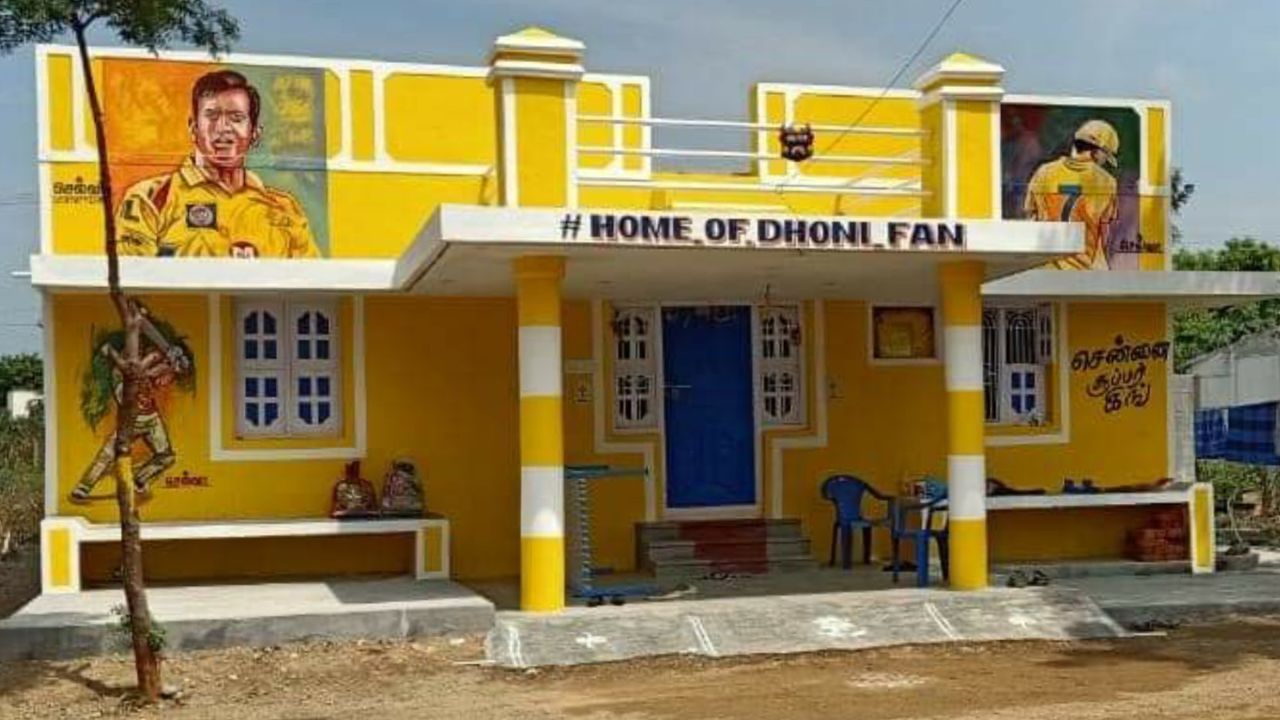 MS Dhoni fan who went viral for house painted in CSK