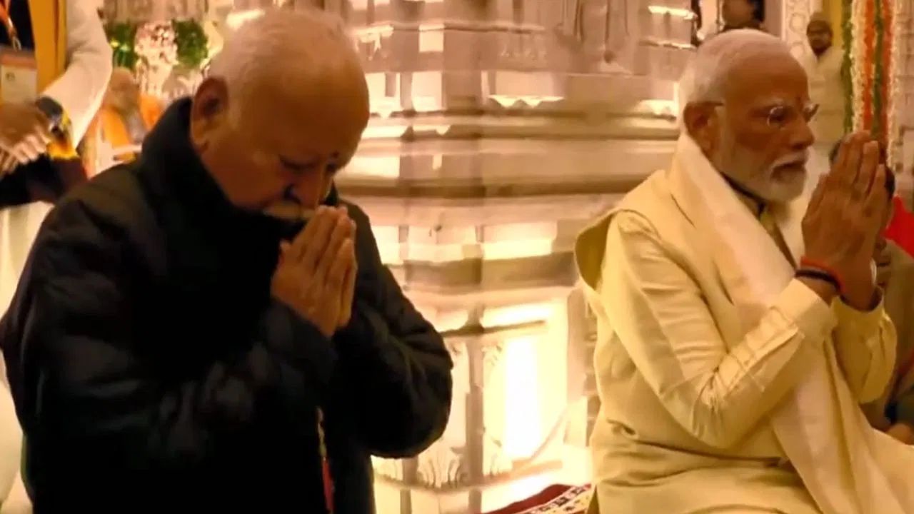 PM Narendra Modi and RSS Chief Mohan Bhagwat