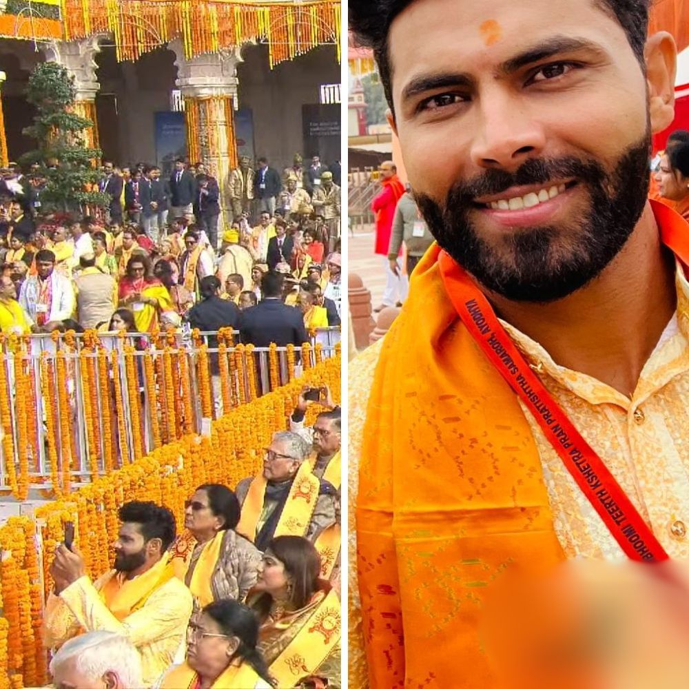 Ravindra Jadeja attends ram mandir inauguration