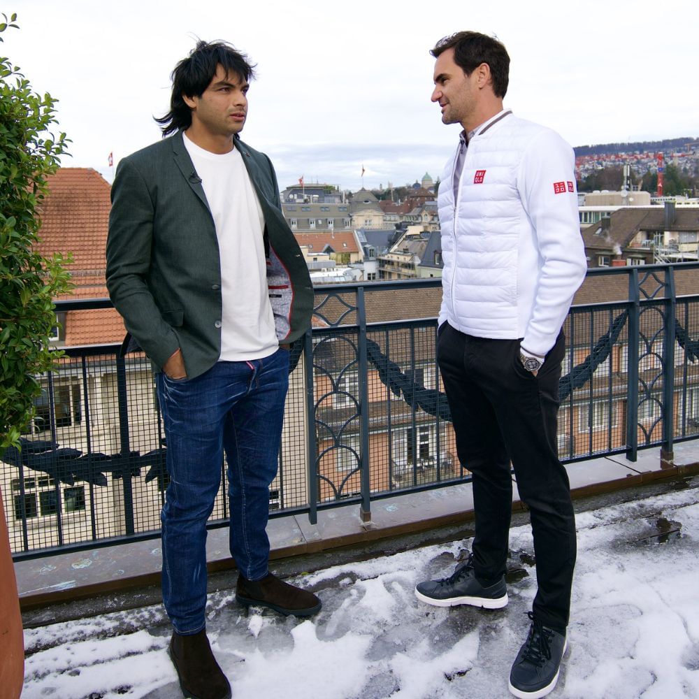 Roger Federer and Neeraj Chopra