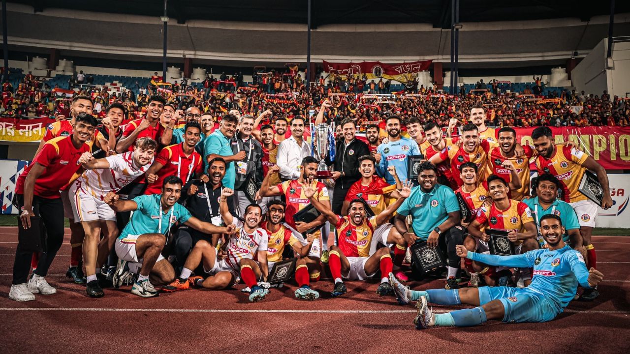 Super Cup champion East Bengal supporters