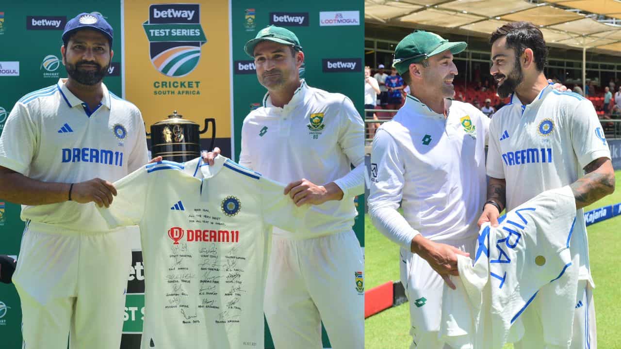 India vs South Africa: বিরাট-রোহিতরা দিলেন জার্সি, এলগারকে আরও বড় উপহার বুমরার India vs South Africa: বিরাট-রোহিতরা দিলেন জার্সি, এলগারকে আরও বড় উপহার বুমরার