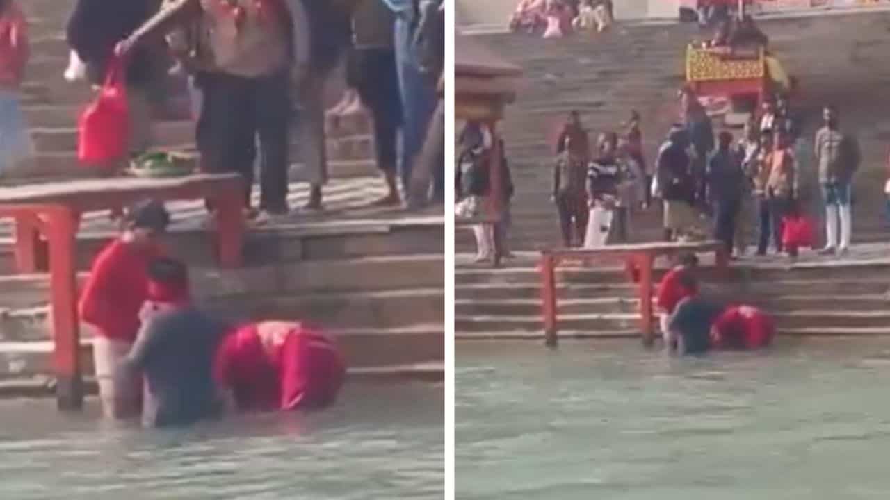 Haridwar: 'সারবে ব্লাড ক্যান্সার', সন্তানকে নিয়ে ৫ মিনিট ধরে চলল ডুব, তারপর... Haridwar: 'সারবে ব্লাড ক্যান্সার', সন্তানকে নিয়ে ৫ মিনিট ধরে চলল ডুব, তারপর...