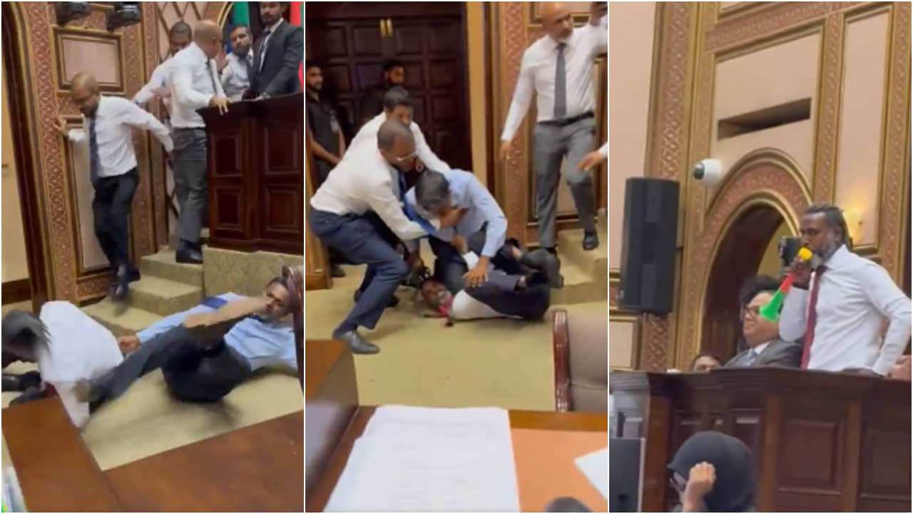 Video: মলদ্বীপে মাৎস্যন্যায়, সংসদের অন্দরে নজিরবিহীন স্ট্রিট-ফাইট, দেখুন