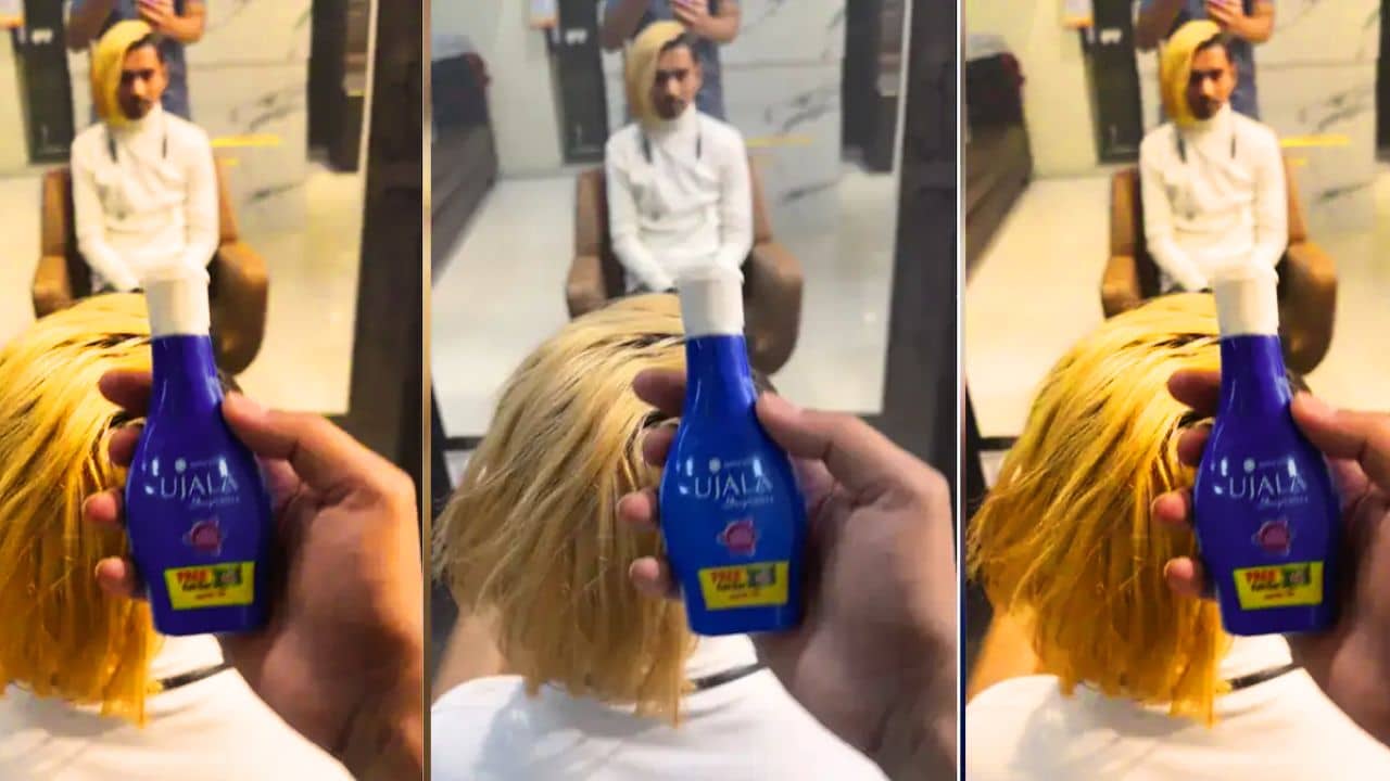 VIDEO: ক্লায়েন্টের চুল রঙ করতে উজালা ঢেলে দিলেন স্টাইলিস্ট! দেখে কী বলল ব্লিঙ্কইট, সুইগি