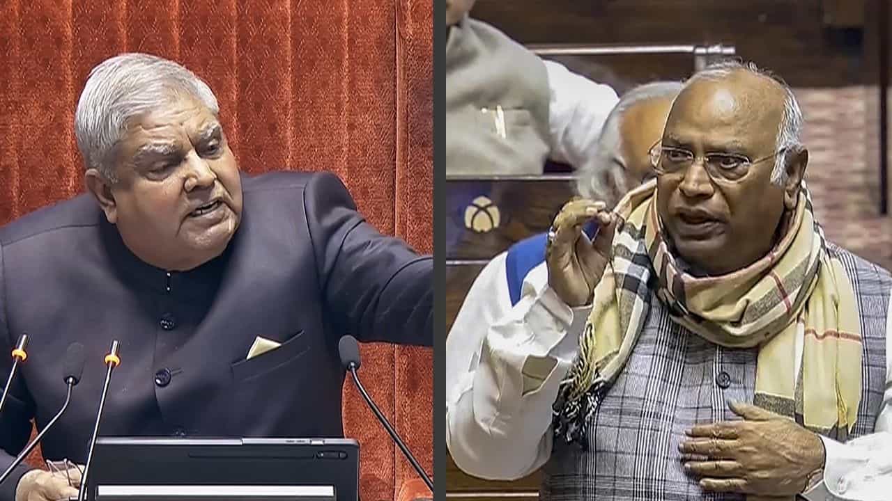 Jagdeep Dhankhar-Mallikarjun Kharge: 'অনেক সহ্য করেছি', সংসদে ধনখড়-খাড়্গের তুমুল কাজিয়া, শেখালেন 'ভাষার সহবত' Jagdeep Dhankhar-Mallikarjun Kharge: 'অনেক সহ্য করেছি', সংসদে ধনখড়-খাড়্গের তুমুল কাজিয়া, শেখালেন 'ভাষার সহবত'