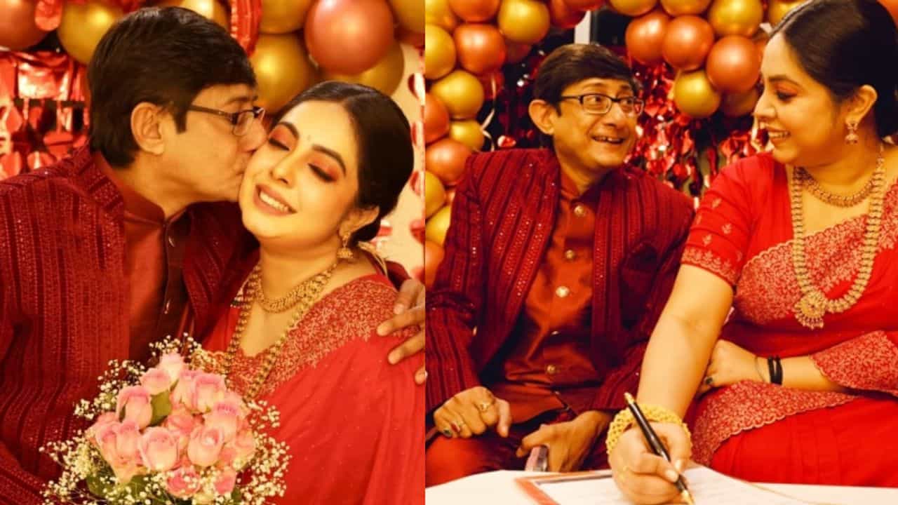 শ্রীময়ী একা নন, কাঞ্চনও রাঙা হলেন মেহেন্দির রঙে, হাতে লিখলেন... শ্রীময়ী একা নন, কাঞ্চনও রাঙা হলেন মেহেন্দির রঙে, হাতে লিখলেন...