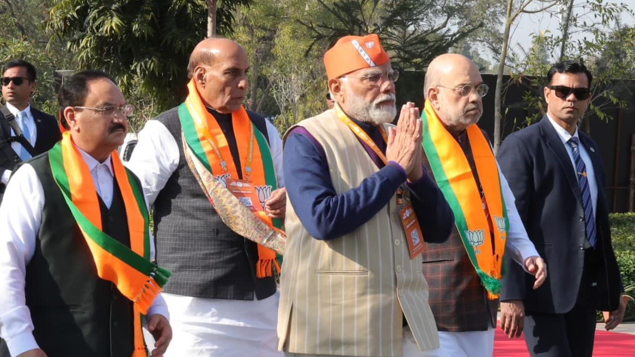 BJP on Sandeshkhali: 'স্বাধীন ভারতে এত ভয়ঙ্কর ঘটনা...', বিজেপির রাষ্ট্রীয় অধিবেশনে ছত্রে ছত্রে 'সন্দেশখালি'