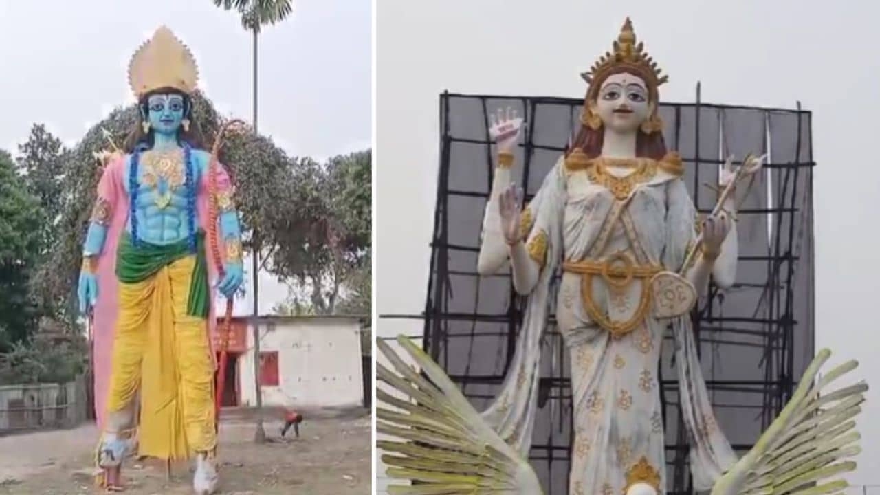 Ram Lalla and Saraswati Idols: ২২ ফুটের রামলালা আর ৫১ ফুটের সরস্বতী মূর্তি, নিরঞ্জন নিয়ে ফাঁপরে উদ্যোক্তারা