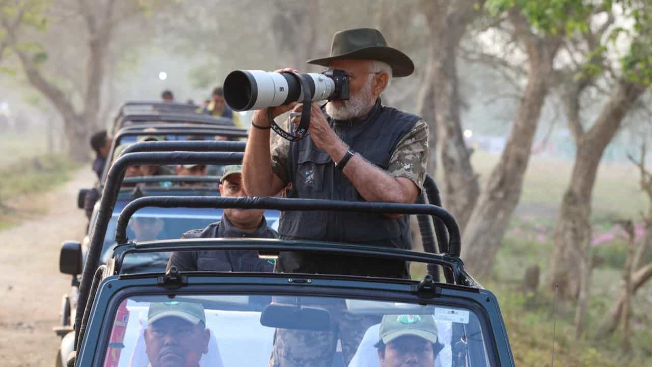 PM Narendra Modi: জংলি প্রিন্টের জামা, হাতে লম্বা ক্যামেরা, কাজিরাঙার জঙ্গলে অন্য রূপে প্রধানমন্ত্রী PM Narendra Modi: জংলি প্রিন্টের জামা, হাতে লম্বা ক্যামেরা, কাজিরাঙার জঙ্গলে অন্য রূপে প্রধানমন্ত্রী