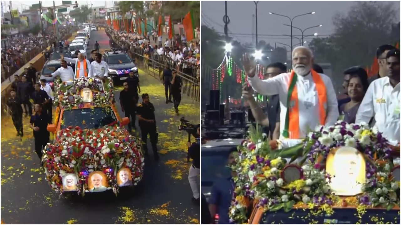Modi in Coimbatore video: বোমা হামলার হুমকি, নিরাপত্তার কম্বল, তার মধ্যেই হুডখোলা গাড়িতে মোদী!