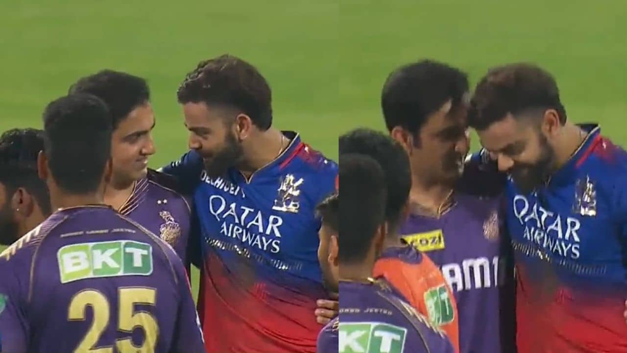 Virat Kohli-Gautam Gambhir HUG ভিডিয়ো: কোহলি-গম্ভীরের বিরাট চমক! বেঙ্গালুরুতে দুই কিংবদন্তির আলিঙ্গন
