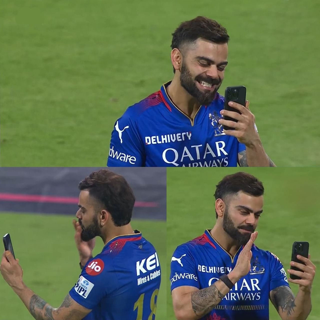 Virat Kohli talks Anushka and kid via Video call after Wining IPL 2024 match against Punjab Kings at Bengaluru INSIDE