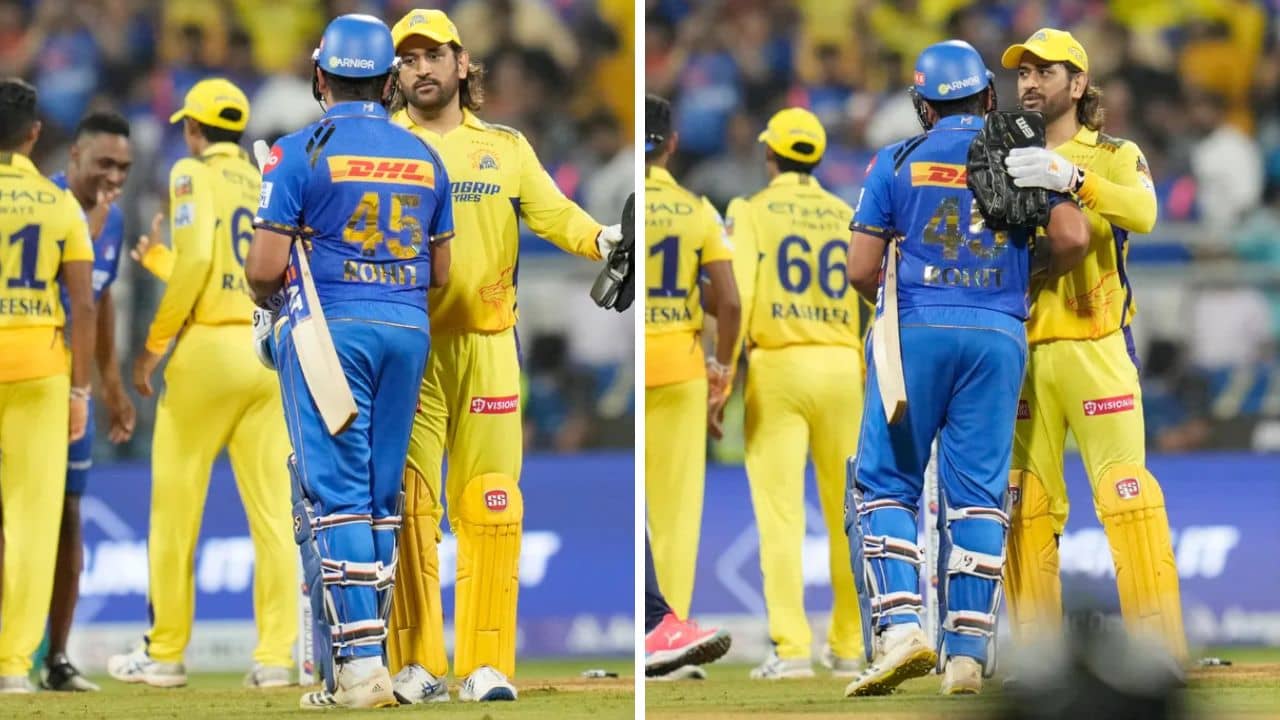 Rohit Sharma: ওয়াংখেড়েতে চোখ জুড়ানো দৃশ্য, রোহিতকে কুর্ণিশ ধোনির