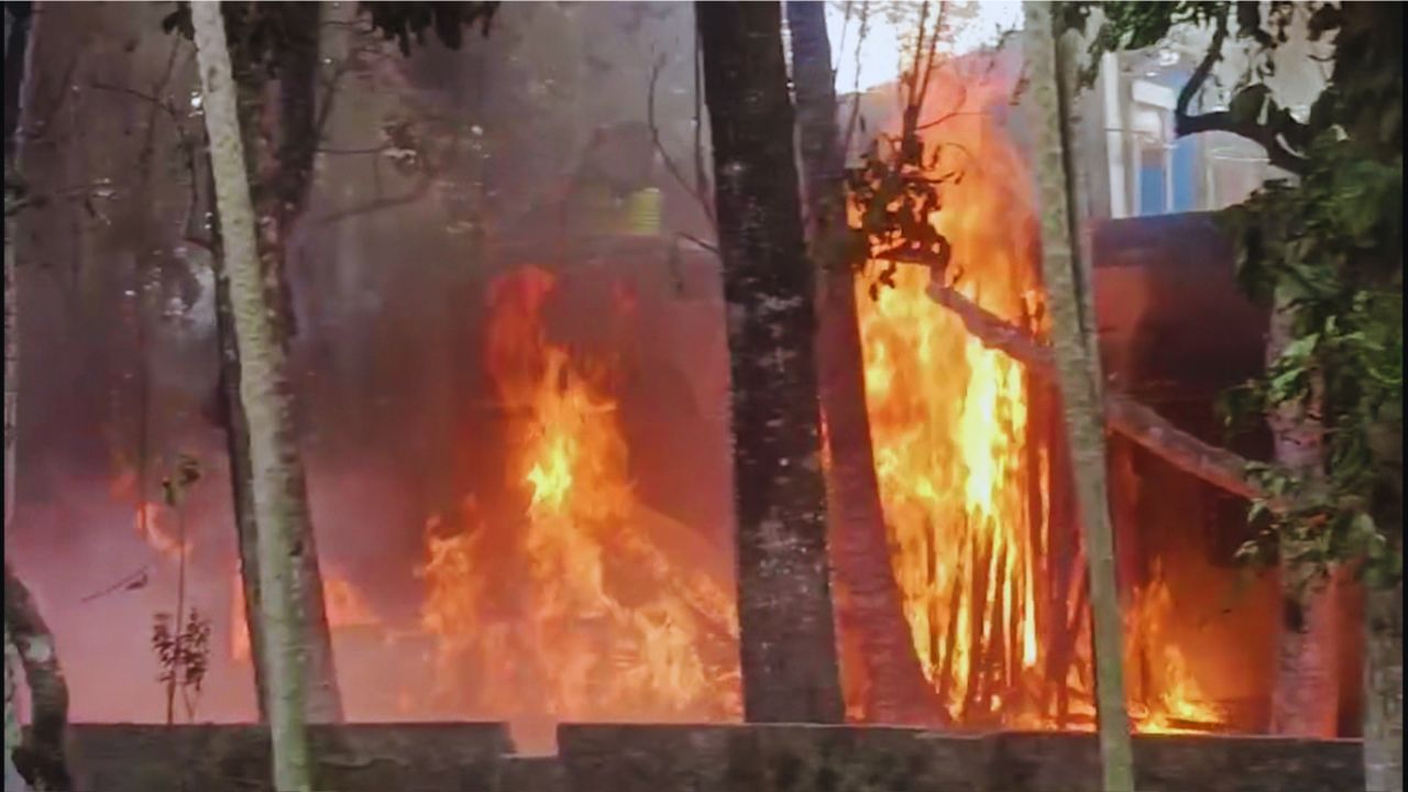 Fire at Bhangar: দাহ্য বস্তু ঠাসা! ভাঙড়ের গোটা কারখানা গিলে খেল বিধ্বংসী আগুন