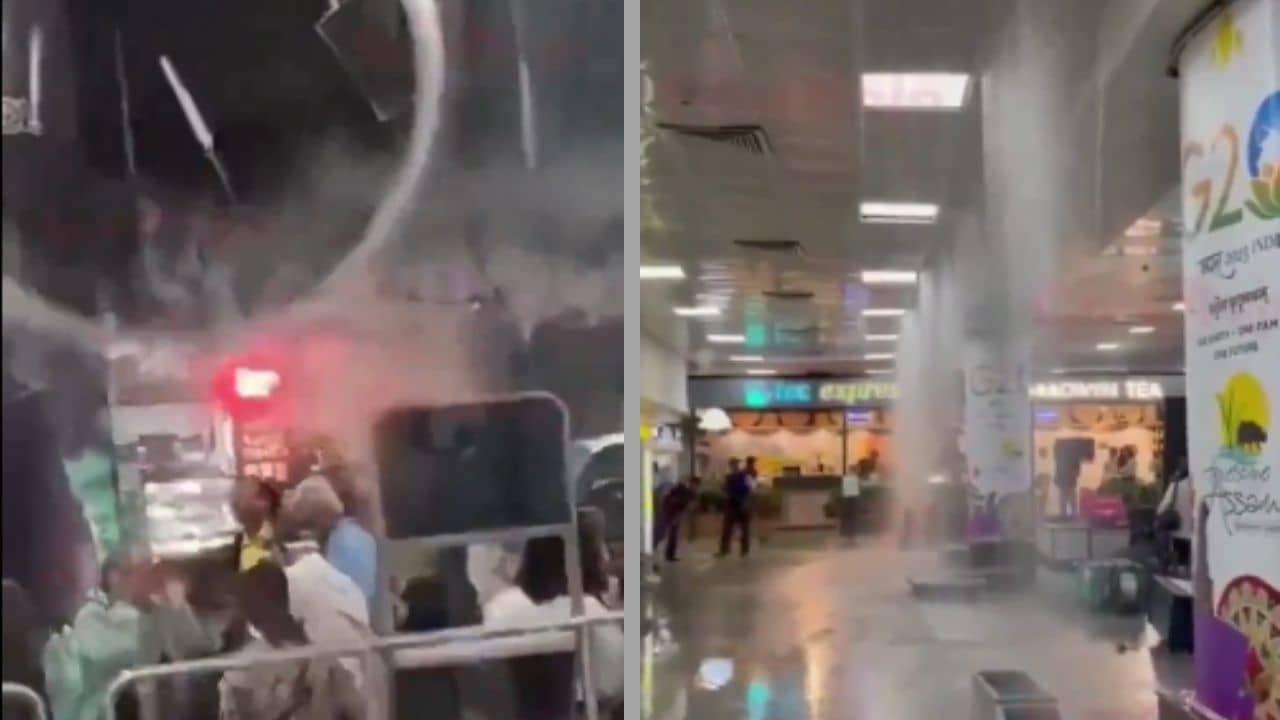 Airport: কালবৈশাখীর এমন দাপট, হুড়মুড়িয়ে ভেঙে পড়ল বিমানবন্দরের ছাদের একাংশ, অল্পের জন্য বাঁচল প্রাণ