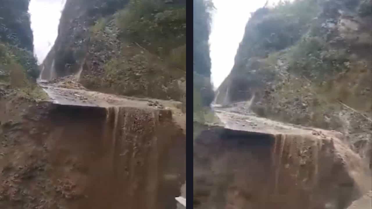 VIDEO: রাস্তাটাই যেন মাঝখান থেকে খুবলে নিয়েছে! ভয়াবহ ধসে ধুয়ে-মুছে সাফ অরুণাচলের জাতীয় সড়ক VIDEO: রাস্তাটাই যেন মাঝখান থেকে খুবলে নিয়েছে! ভয়াবহ ধসে ধুয়ে-মুছে সাফ অরুণাচলের জাতীয় সড়ক