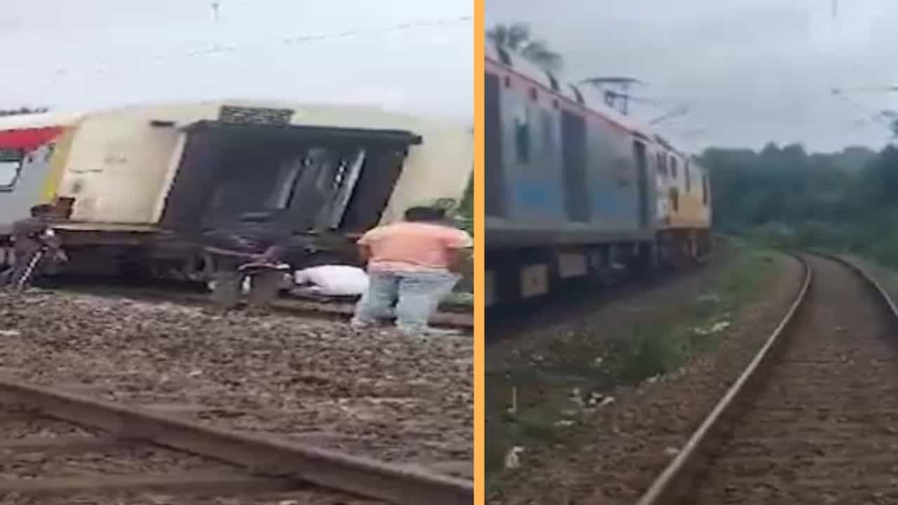তীব্র ঝাঁকুনি, ট্রেনের কামরা পিছনে ফেলে একাই ছুটল ইঞ্জিন! হাঁ করে বসে রইলেন যাত্রীরা তীব্র ঝাঁকুনি, ট্রেনের কামরা পিছনে ফেলে একাই ছুটল ইঞ্জিন! হাঁ করে বসে রইলেন যাত্রীরা