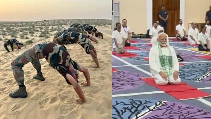 International Yoga Day 2024: ডাল লেকের পাড়ে যোগাসনে মোদী, যোগ দিবস পালন করলেন ভারতীয় সেনারাও International Yoga Day 2024: ডাল লেকের পাড়ে যোগাসনে মোদী, যোগ দিবস পালন করলেন ভারতীয় সেনারাও