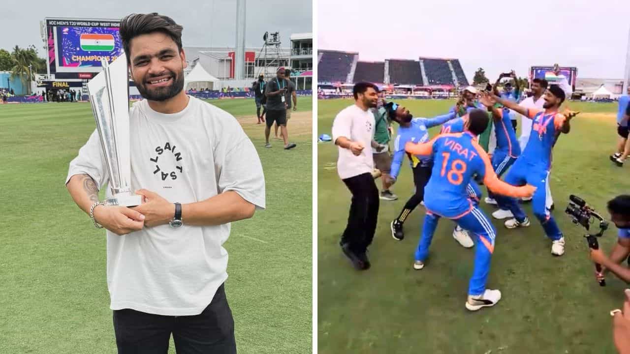 T20 World Cup 2024: চ্যাম্পিয়ন হয়ে মাঠেই ভাঙড়া, রিঙ্কুর হাতেই কি ব্যাটন তুলে দিলেন বিরাট? T20 World Cup 2024: চ্যাম্পিয়ন হয়ে মাঠেই ভাঙড়া, রিঙ্কুর হাতেই কি ব্যাটন তুলে দিলেন বিরাট?