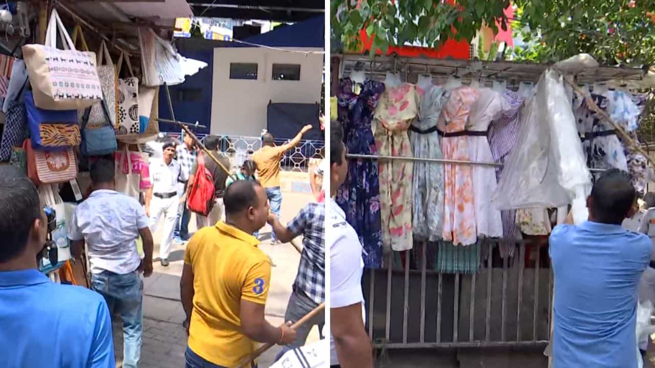 Police at Gariahat: গড়িয়াহাটের ফুটপাথে চরম তৎপর পুলিশ, লাঠির খোঁচায় ভেঙে দেওয়া হল শেড Police at Gariahat: গড়িয়াহাটের ফুটপাথে চরম তৎপর পুলিশ, লাঠির খোঁচায় ভেঙে দেওয়া হল শেড