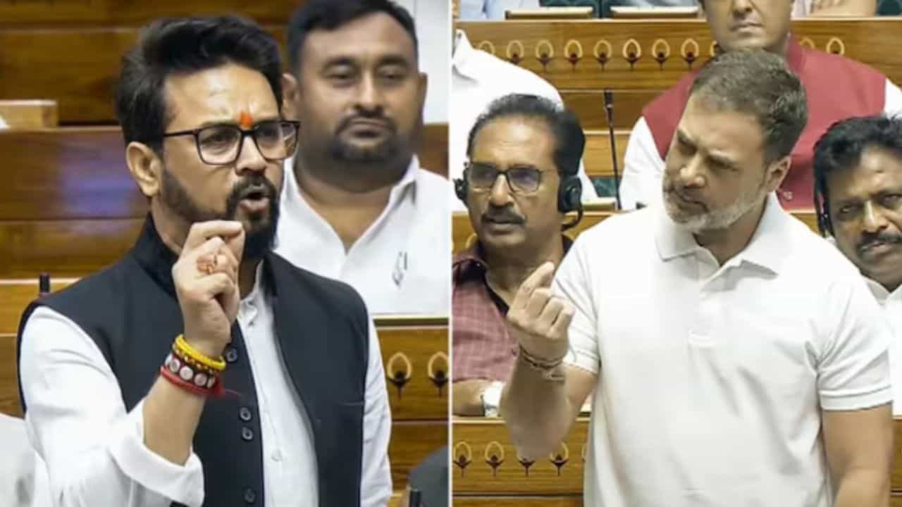 Anurag Thakur-Rahul Gandhi: জাতি সুমারির তরজায় 'জাত' নিয়েই প্রশ্ন! তুমুল তর্ক অনুরাগ-রাহুলের, টেনে আনা হল মহাভারতও Anurag Thakur-Rahul Gandhi: জাতি সুমারির তরজায় 'জাত' নিয়েই প্রশ্ন! তুমুল তর্ক অনুরাগ-রাহুলের, টেনে আনা হল মহাভারতও