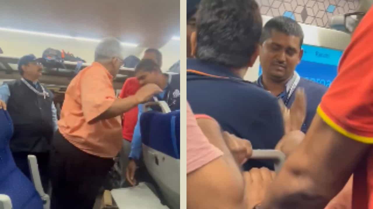 VIDEO: বন্দে ভারতে এ কী দৃশ্য! ওয়েটারকে ঠাটিয়ে চড় যাত্রীর, লজ্জা-অপমানে চোখে জল রেল কর্মীর VIDEO: বন্দে ভারতে এ কী দৃশ্য! ওয়েটারকে ঠাটিয়ে চড় যাত্রীর, লজ্জা-অপমানে চোখে জল রেল কর্মীর