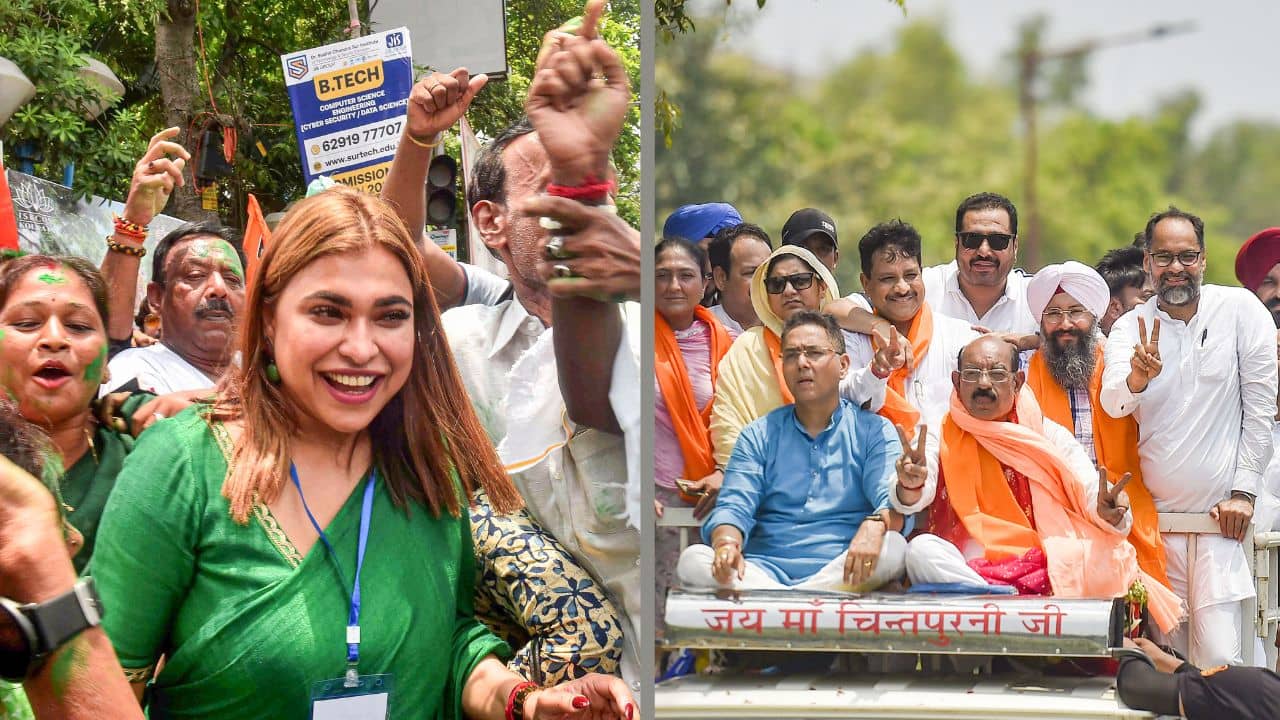 By Poll Results: ইন্ডিয়া জোটের জয়জয়কার, বিজেপির কপালে ভাঁজ ফেলে রাহুলদের চওড়া হাসি