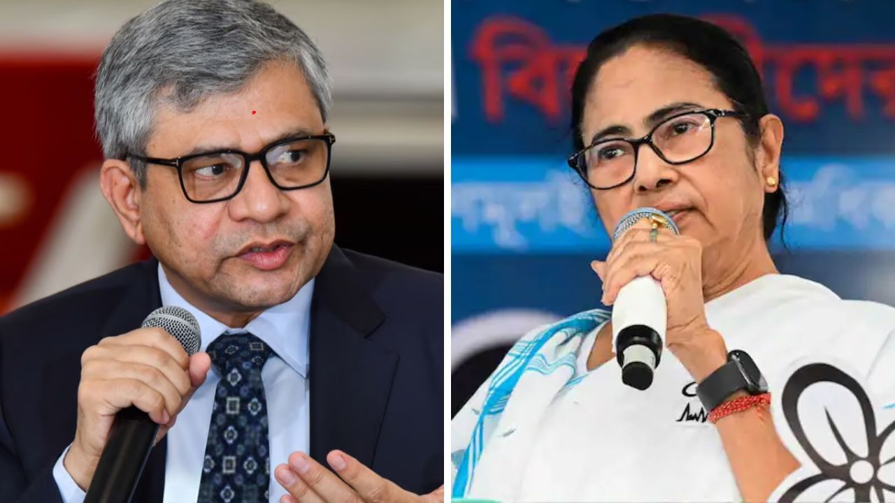 'মমতার আমলেও এত টাকা পায়নি বাংলা...', মুখ্যমন্ত্রীকেই নিশানা করলেন রেলমন্ত্রী অশ্বিনী বৈষ্ণব 'মমতার আমলেও এত টাকা পায়নি বাংলা...', মুখ্যমন্ত্রীকেই নিশানা করলেন রেলমন্ত্রী অশ্বিনী বৈষ্ণব