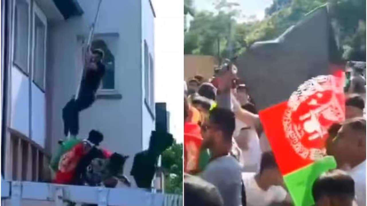 Video: পাক দূতাবাসে আফগান হামলা, ছুড়ল পাথর, পতাকা নামিয়ে পোড়ানোর চেষ্টা