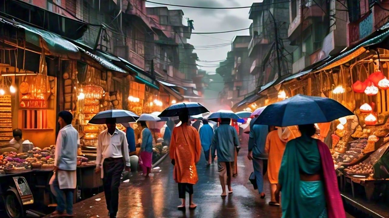 দার্জিলিং, কালিম্পং, জলপাইগুড়ি, আলিপুরদুয়ার, কোচবিহারে ভারী থেকে অতি ভারী বৃষ্টির সতর্কতা জারি করেছে হাওয়া অফিস। রবিবারও এই পাঁচ জেলায় জারি রয়েছে কমলা সতর্কতা। (Image - Meta AI)