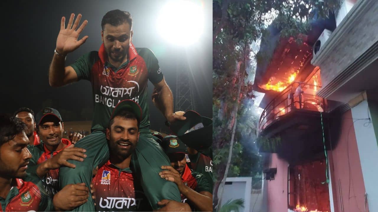 Bangladesh Protest ভিডিয়ো: জ্বলছে বাংলাদেশ, পুড়ল প্রাক্তন ক্যাপ্টেনের বাড়িও