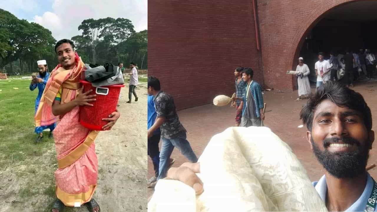 Sheikh Hasina's Saree: 'শেখ হাসিনার শাড়ি পরিয়ে আমার বৌকে প্রধানমন্ত্রী করব', ভাইরাল ভিডিয়ো Sheikh Hasina's Saree: 'শেখ হাসিনার শাড়ি পরিয়ে আমার বৌকে প্রধানমন্ত্রী করব', ভাইরাল ভিডিয়ো