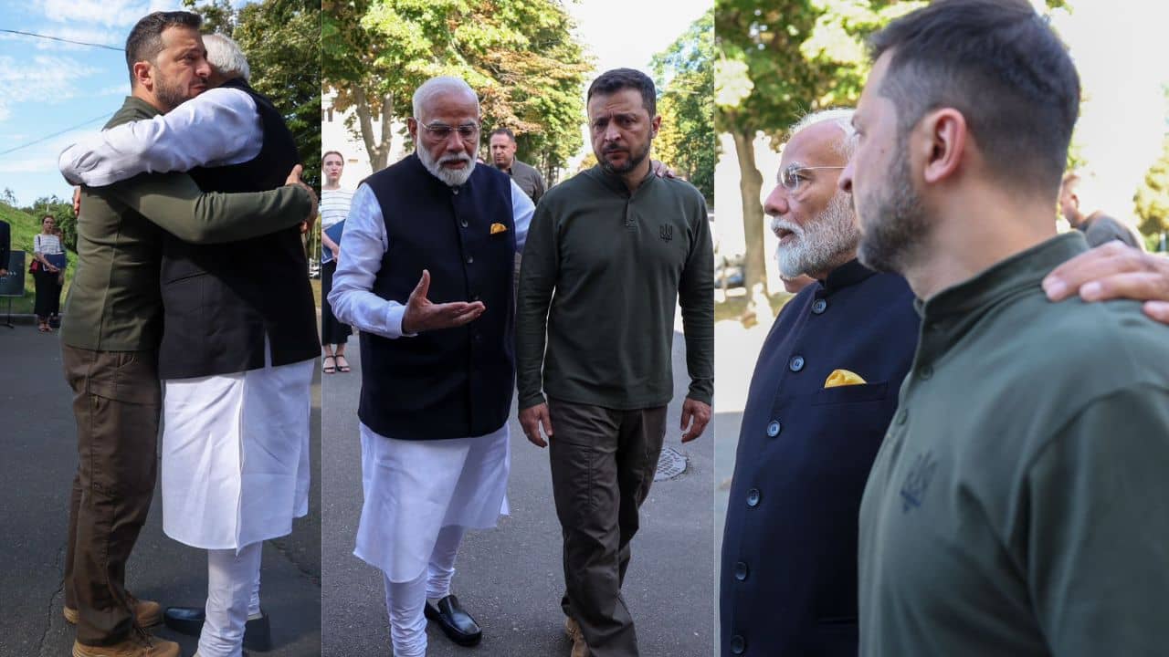 Narendra Modi: কখনও জড়িয়ে ধরলেন, কখনও কাঁধে হাত রাখলেন, জেলেনস্কিকে বন্ধুত্বের বার্তা মোদীর