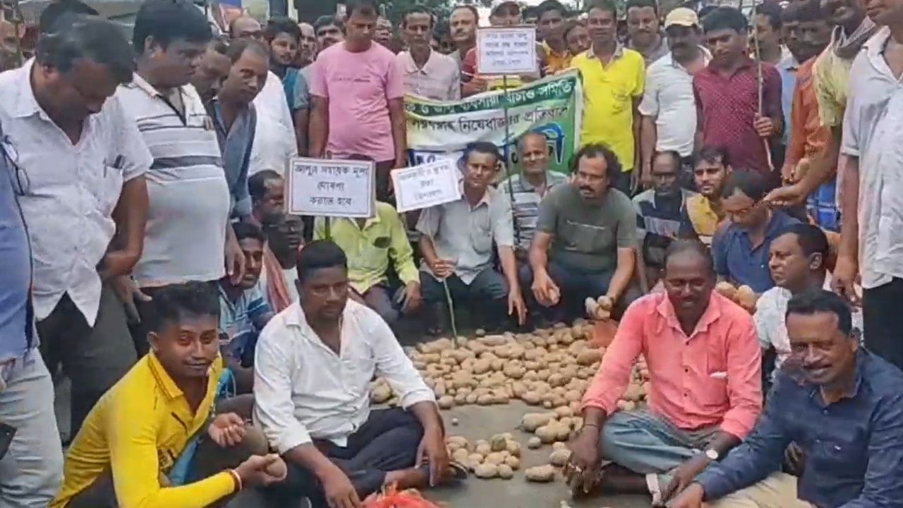 Potato Price: ফের ভিন রাজ্যে আলু রফতানিতে বাধা, রাস্তায় বস্তা বস্তা আলু ফেলে বিক্ষোভে আলু চাষীরা Potato Price: ফের ভিন রাজ্যে আলু রফতানিতে বাধা, রাস্তায় বস্তা বস্তা আলু ফেলে বিক্ষোভে আলু চাষীরা